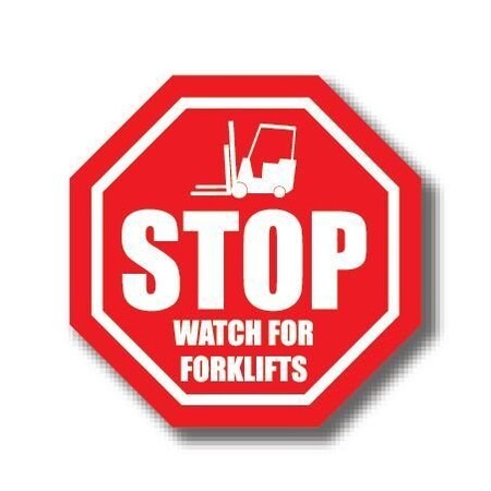 Ergomat 24in OCTAGON SIGNS - Stop Watch for Forklifts DSV-SIGN 576 #0028 -UEN